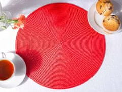 Altom Okrugli podmetač za stol od slame 38 cm, crveni, dekorativni