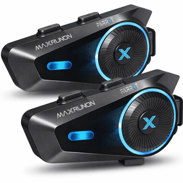 Farrot Set od 2 Interkom za motocikl MESH Bluetooth 5.4, 1600m, 4 osobe, ANC 120km/h aplikacija, komunikacijski sustav za kacigu