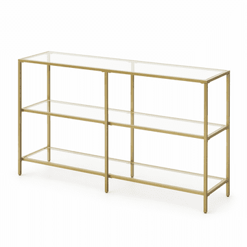 Songmics Konzolni stol 130x30x733 cm zlatna