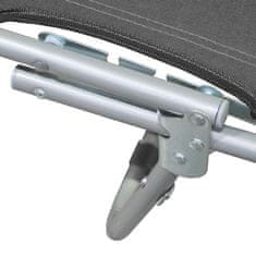 Aga 2x Vrtni ležaljka s nadstrešnicom Siva