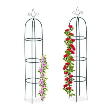 Northix Metalni vrtni obelisk za penjanje 200 cm set od 2 komada