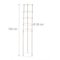 Northix Metalni potporanj za biljke penjačice 150 cm set 2 kom smeđi