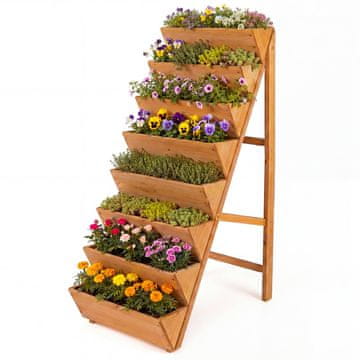 Northix Vertikalna vrtna gredica 8 razina jelovina 100x60x149,5 cm narančasta