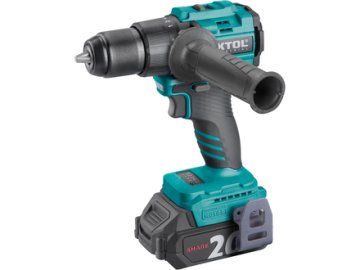 Extol Industrial Akumulatorski odvijač 8791804 s čekićem SHARE20V, 70Nm, BEZ ČETKICA, 2Ah (2×)
