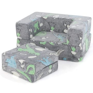 Northix Dječja modularna sofa koja svijetli u mraku 71x53x34cm