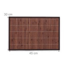 Northix Bambus podmetači za jelo set 4 kom 30x45 cm pravokutni prirodni