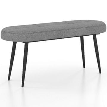Northix Tapecirana klupa 113 cm s metalnim nogama 300 kg siva