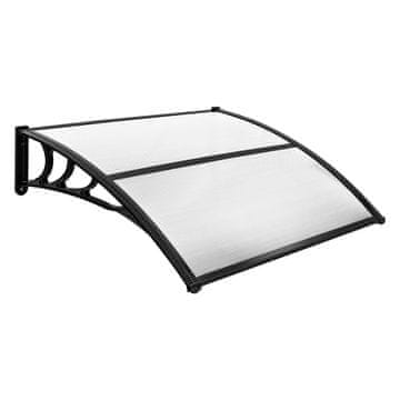 Northix Nadstrešnica za ulazna vrata 122x99 cm siva polikarbonatna