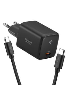 Spigen EE451EU osnovni zidni punjač, 45 W, crni (ACH09474)