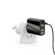 VYZIO® 65W brzi putni punjač s 5 priključaka, brzo punjenje, zaštita od pregrijavanja, kompatibilan s Apple i Android | SPEEDPOD