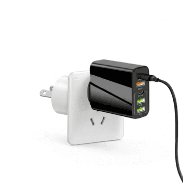 VYZIO® 65W brzi putni punjač s 5 priključaka, brzo punjenje, zaštita od pregrijavanja, kompatibilan s Apple i Android | SPEEDPOD