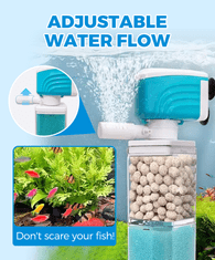 HOME & MARKER® Potopna pumpa za akvarij s filtrom, tiha i štedljiva, višeslojna filtracija, poboljšava kisik u vodi | AQUFRESH
