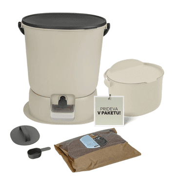 Skaza BOEssential Bundle 15 kanti za kompost u kuhinji, 3L, bež (102657)