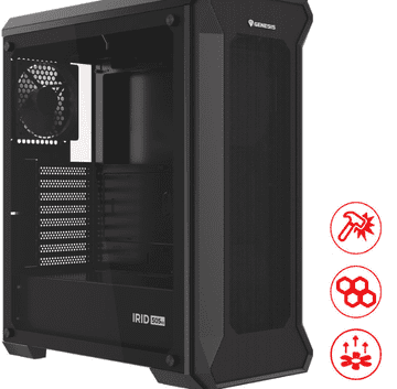 Genesis IRID 505 V2 kućište za računalo, Midi Tower, 2x ventilator, crno
