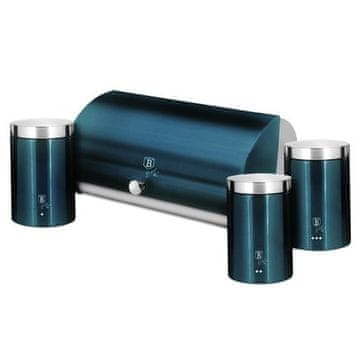 Berlingerhaus Naprtnjača BH-6734 and set of 4 Aquamarine Metallic Line cans