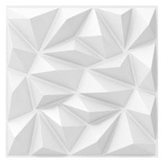 Northix 3D zidne PVC ploče dijamant 20 kom 5 m² samoljepljive