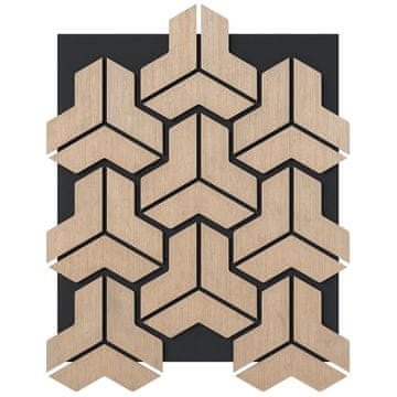 Northix Akustične zidne ploče drvene letvice 4 kom 83x65 cm
