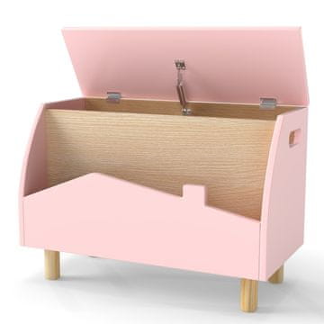 Northix Drvena kutija za igračke s policom MDF 60 x 30 x 44 cm