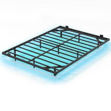 Northix Plutajući metalni okvir kreveta 140x200 cm s LED 400 kg