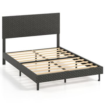 Northix Podesivi okvir kreveta od baršuna 140x200 cm 360 kg