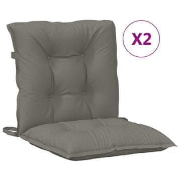 Vidaxl Jastuci za stolice 2 kom prošarano tamnosiva 120x50x7cm tkanina