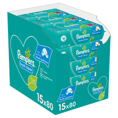 Pampers Fresh Clean Baby maramice za bebe, 15 pakiranja = 1.200 komada