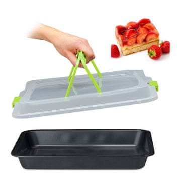 Northix Lim za pečenje s poklopcem 3u1 neprianjajući čelik 40cm