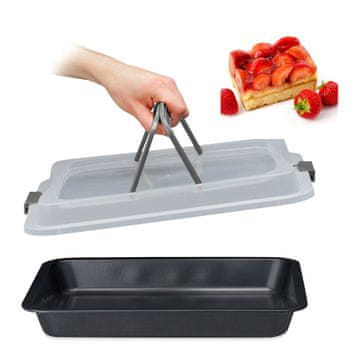 Northix Posuda za pečenje s poklopcem čelik neprianjajući 30cm