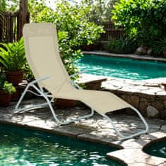 Aga 2x Vrtni ležaljka SIESTA Bež