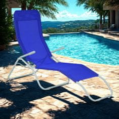 Aga 2x Vrtni ležaljka SIESTA Tamno plava