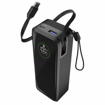 CellularLine Roller Prijenosna baterija 20.000 mAh, 65 W, crna (PBROLL20000K)