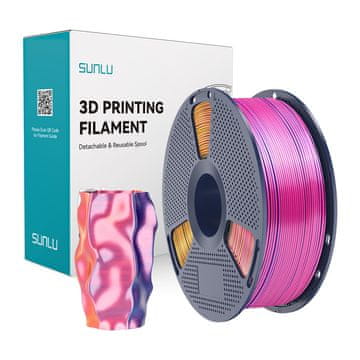 SUNLU Filament PLA+ svileni trobojni 1,75 mm 1 kg (crvena-žuta-plava)