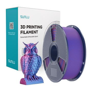 SUNLU Filament PLA+ svileni dvobojni 1,75 mm 1 kg (crveno-plavi)