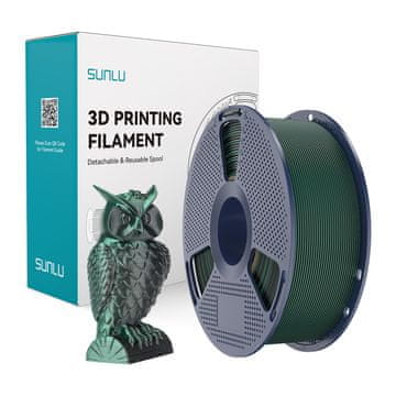 SUNLU PLA+ svileni dvobojni filament (crno-zeleni)