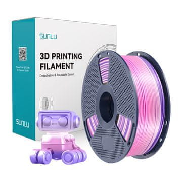 SUNLU Filament PLA+ svila 1,75 mm 1 kg Rainbow 03