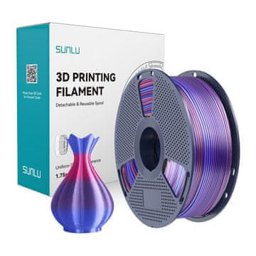 SUNLU Filament PLA+ svila 1,75 mm 1 kg Rainbow 02