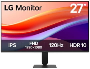 LG 27U41YA-B monitor, 68.58cm (27"), IPS, FHD, 120Hz (27U41YA-B.AEU)