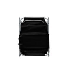 Aga 2x Vrtni ležaljka s nadstrešnicom Crna