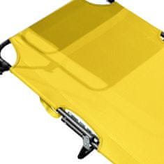 Aga 2x Vrtni ležaljka s nadstrešnicom Žuta