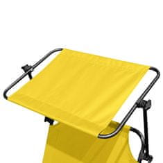 Aga 2x Vrtni ležaljka s nadstrešnicom Žuta