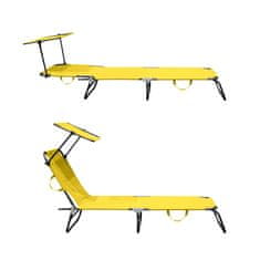 Aga 2x Vrtni ležaljka s nadstrešnicom Žuta