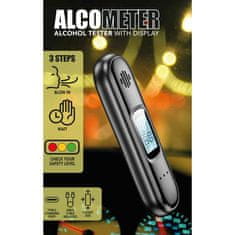 CellularLine digitalni alkotest, LCD zaslon, USB-C punjenje, crna boja (ALCOLTESTK)