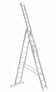Bomber trodijelne ljestve, aluminijske, 3x11 (77100)