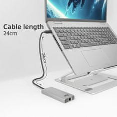ACT AC7095 priključna stanica USB-C 4K/8K 30Hz za 1 HDMI monitor, 2,5 Gigabit Ethernet, USB-C 10 Gbps, USB-A 10 Gbps, 3,5 mm zvuk, prolaz za PD