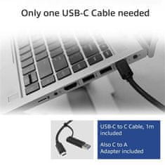 ACT AC7048 univerzalna priključna stanica USB-C za 4K, 2 ili 3 HDMI/DisplayPort monitora, DisplayLink