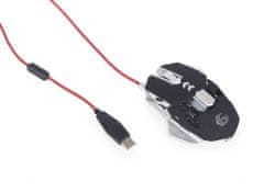 Gembird MUSG-05 RGB crno/srebrni, gejmerski miš