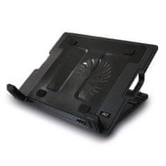 ACT AC8110 rashladni stalak za 17" laptop s 2-portnim HUB-om, do 17" LED, ventilator, crni