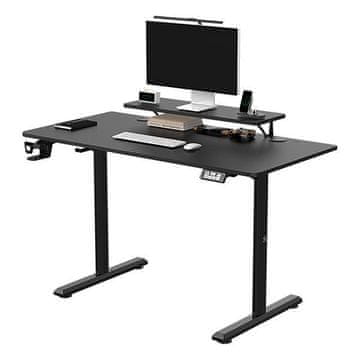 Ultradesk HIGHLANDER BLACK računalni stol, električno podesiva visina, 120X60 cm, 72-117 cm, crna