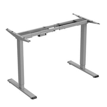 Powerton Okvir stola WPESD1G, električno podesiva visina, raspon 500 mm, sustav protiv sudara, siva, nosivost 100 kg