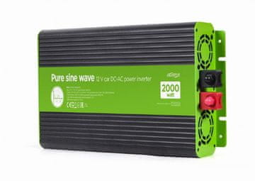 Gembird EG-PWC-PS2000-01 12V automobilski inverter s čistim sinusnim valom DC-AC 2000W, 230V, USB